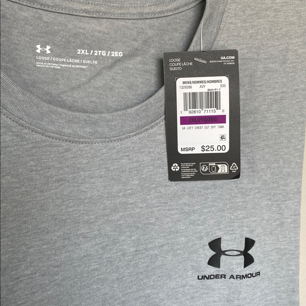 Under Armour Grey Loose Cut Out Tank - Picture 2 of 4
